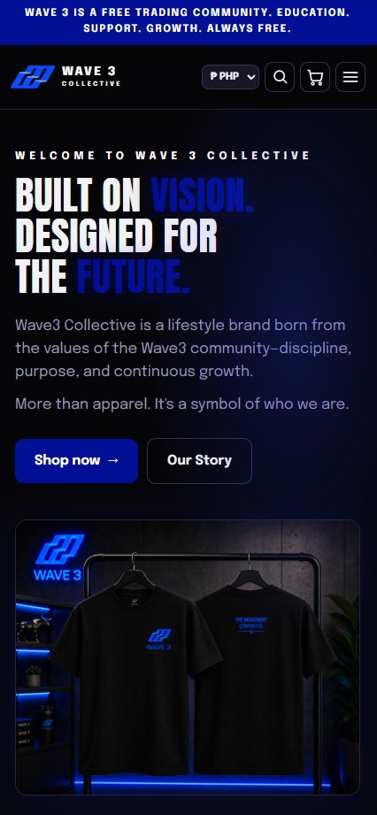 Mobile homepage